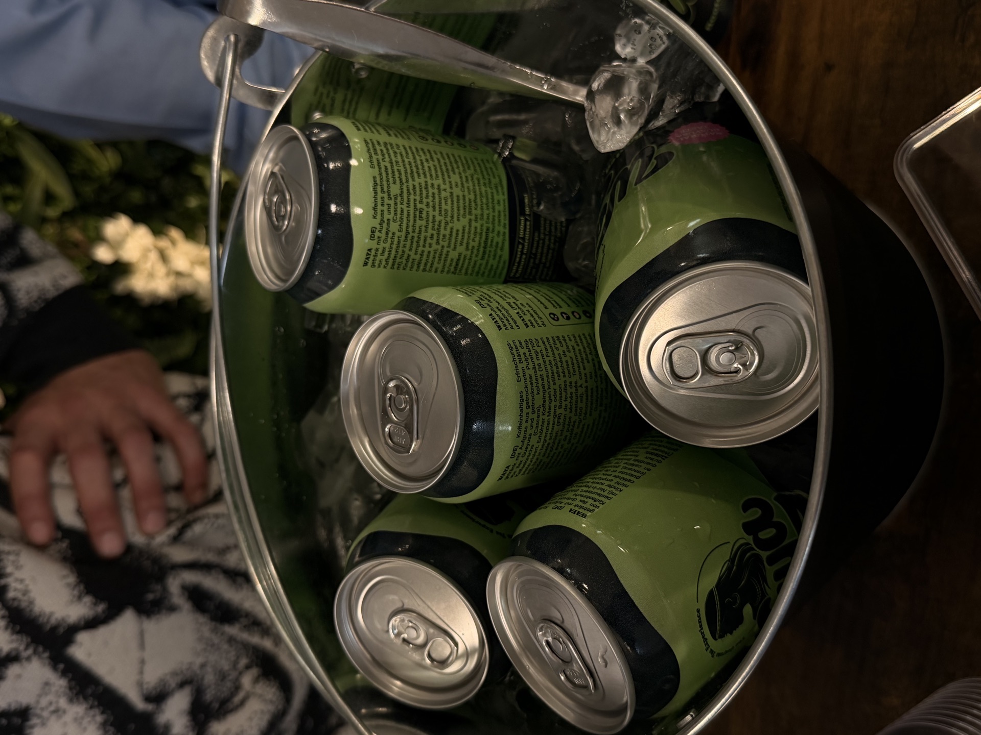 WAYA Dosen im Eiseimer mit Eiswürfeln